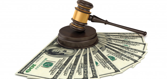 gavel and money