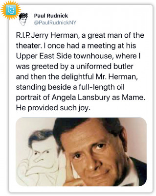 Paul Rudnick Jerry Herman Twitter post