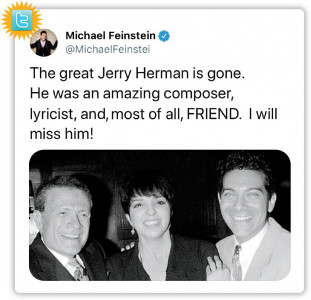 Michael Feinstein twitter post Jerry Herman