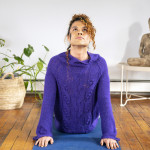 a trans woman doing yoga