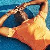 runner laying on track