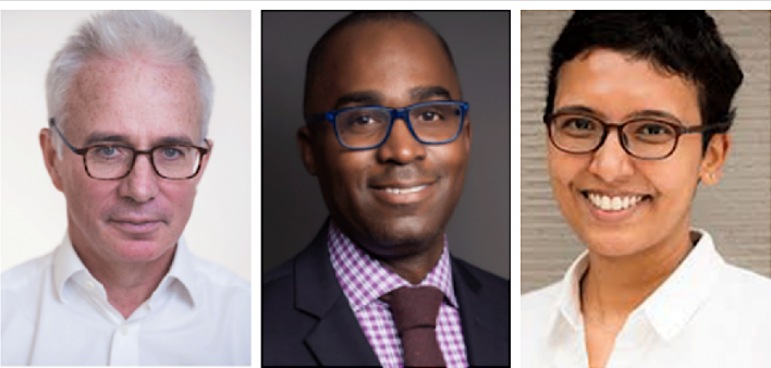 From left: AIDS 2020 speakers on July 7 include Peter Sands, Greg Millett and Reena Rajasuriar AIDS2020