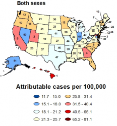 Landlocked states among those with highest rates of UV-associated melanoma