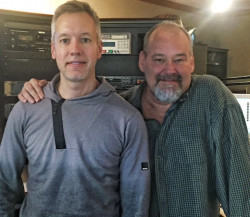 POZ’s Trenton Straube in the Sirius XM studio with the Morning Jolt’s Larry Flick.