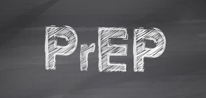 PrEP written on a chalkboard