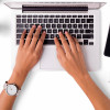 woman hands lap top computer