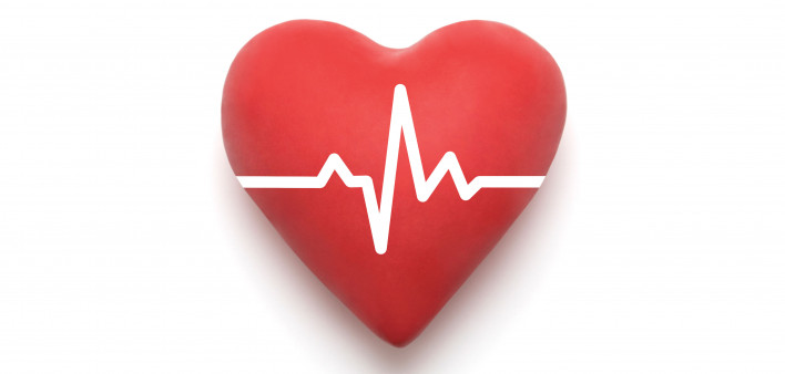 illustration of heart with beat wave