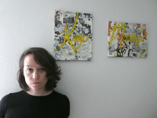 A self-portrait by Kelly Gluckman