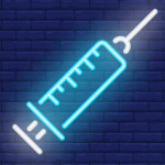 illustration of neon syringe
