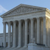 Flags fly at half-staff at the United States Supreme Court