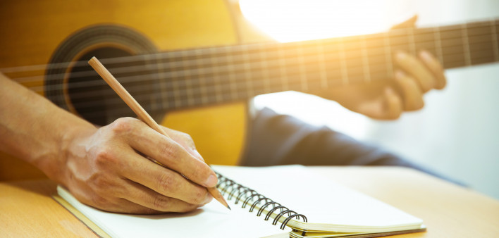 Writing music with guitar