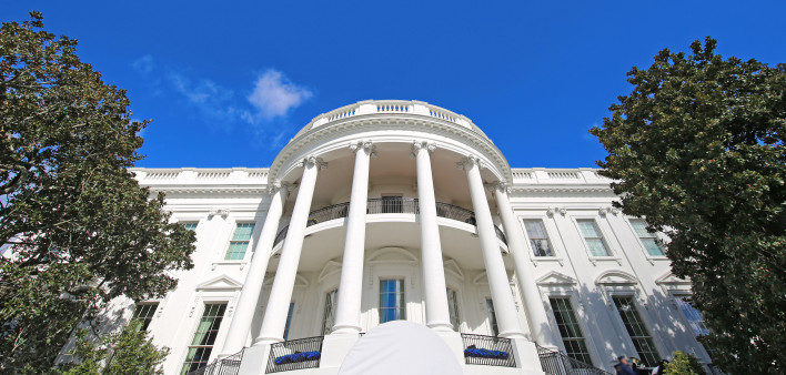 White House Washington DC USA Wide Angle