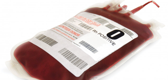 bag of o positive blood