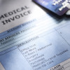 Paying Medical Bills - Stock image Credit Card, Financial Bill, Healthcare And Medicine, Finance, Industry