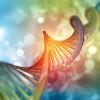 3D medical background with DNA strand