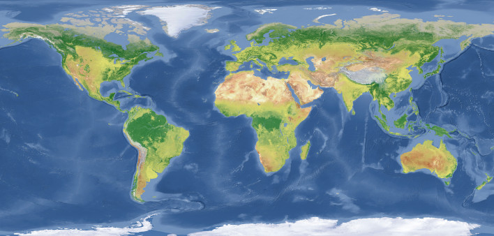 World Topographic Map