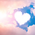 heart shape cloud pink sky