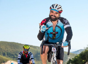 A rider in the 2019 AIDS/LifeCycle