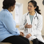 Senior woman at the doctor