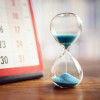 Hourglass and calendar