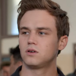 Brandon Flynn as Justin Foley and Dylan Minnette as Clay Jensen in 13 Reasons Why