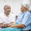 Cancer patient in oncology unit
