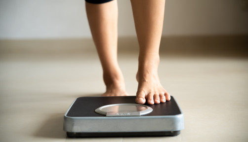 bare feet on scale