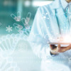 DNA Pills molecules lab illustration science research