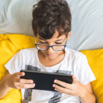 Family, Digital Tablet, Boys, Playing, Sofa