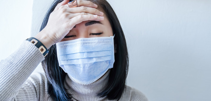 sick face mask virus