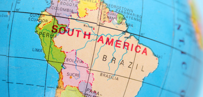 map South America Brazil