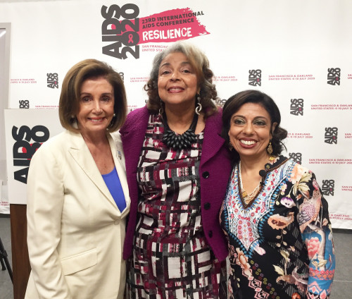 AIDS2020, AIDS 2020, Nancy Pelosi, Cynthia Carey-Grant, Monica Gandhi