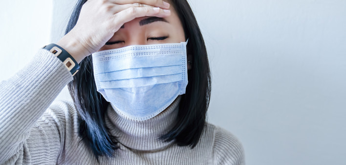 sick face mask virus