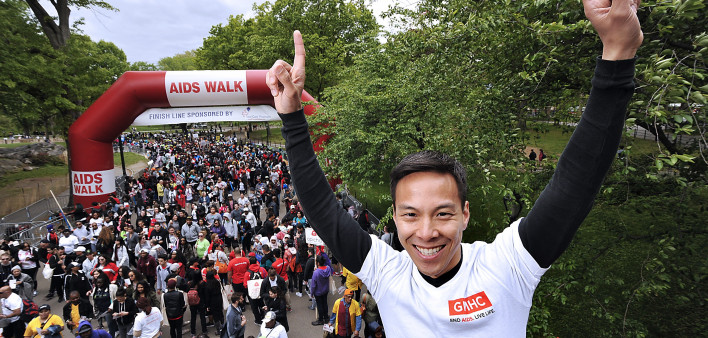 GMHC CEO Kelsey Louie at AIDS Walk New York 2016.