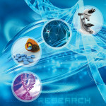 medicine and cells in an abstract scientific background