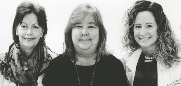 Margaret Oplinger (center) and her doctors