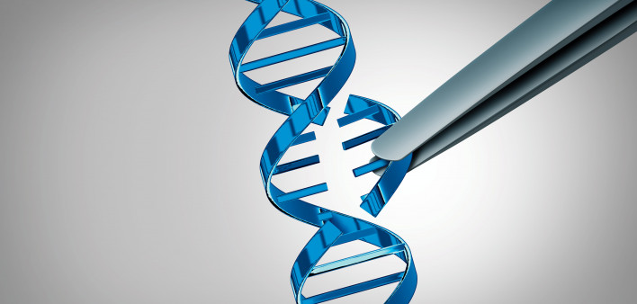 illutration of tweezers pulling a piece of DNA