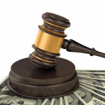 gavel and money