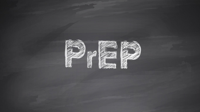 PrEP written on a chalkboard