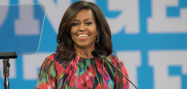 Michelle Obama, speaking to students at NC State University