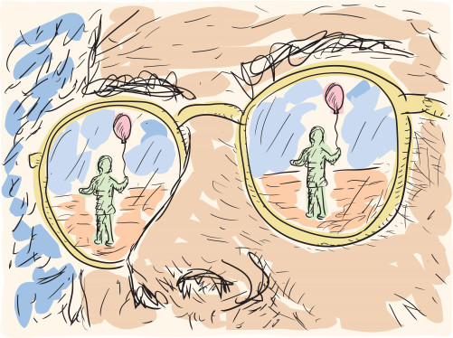 illustration aging old man