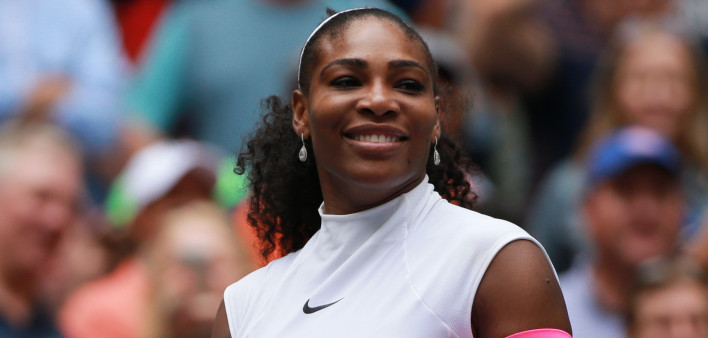 Grand Slam champion Serena Williams of United States celebrates victory after her round three match at US Open 2016 at Billie Jean King National Tennis Center in New York