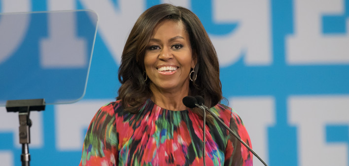 Michelle Obama, speaking to students at NC State University