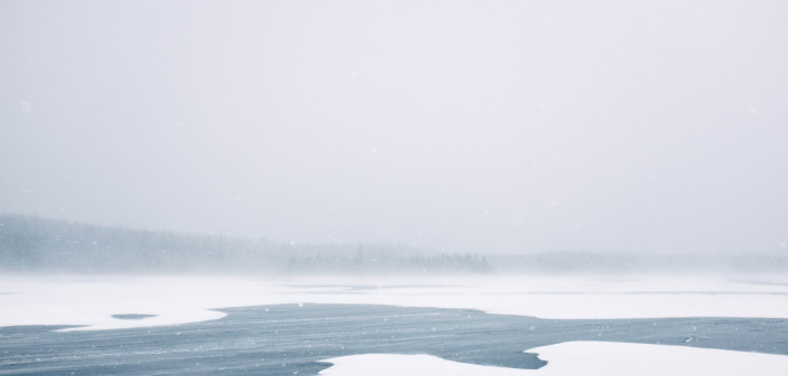 snow, ice, frozen lake, winter, bleak, water, landscape