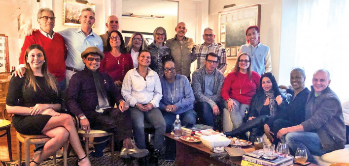The founding members of LatinX+ at the group’s inaugural meeting